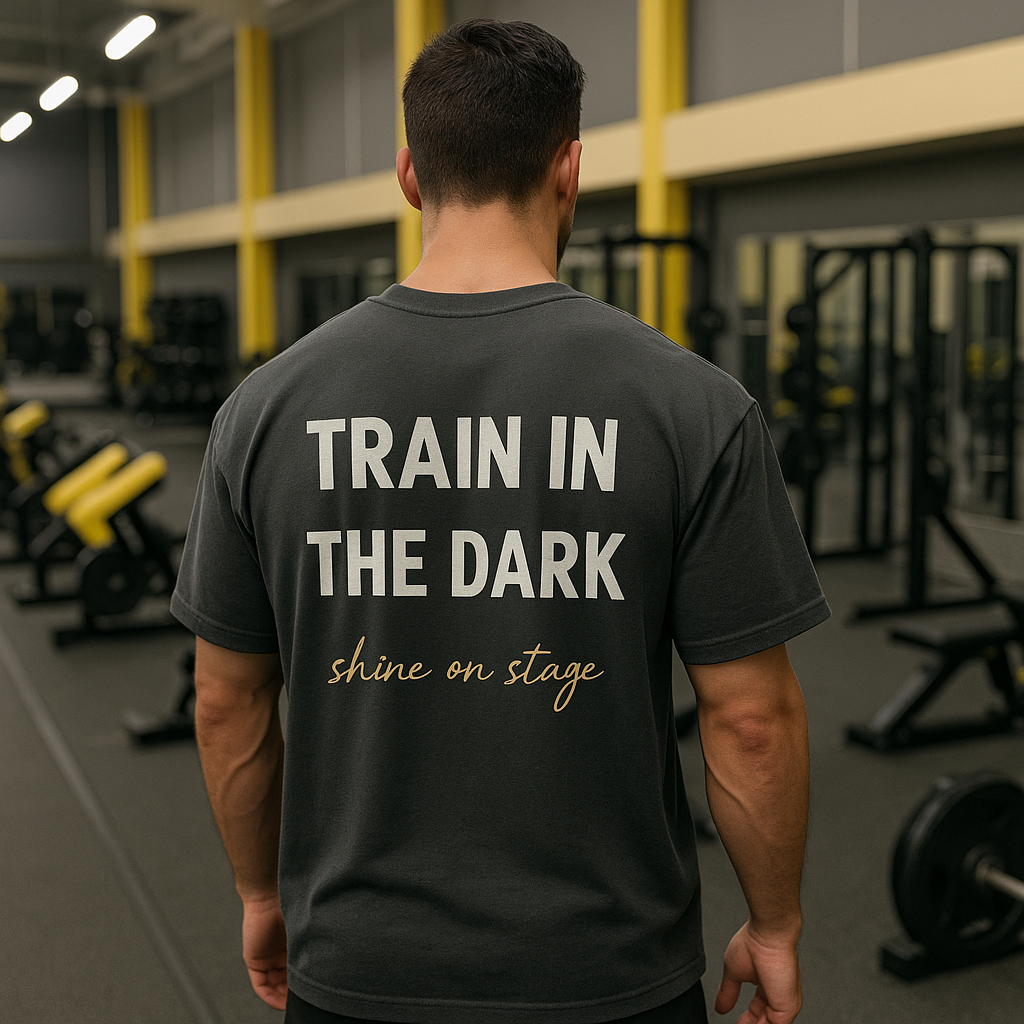 TRAIN IN THE DARK Oversized T-Shirt – Faded Black